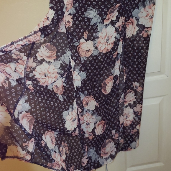 Black floral off the shoulder maxi - Picture 8 of 8